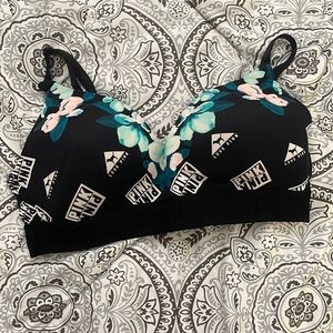 PINK Floral Wireless Bra